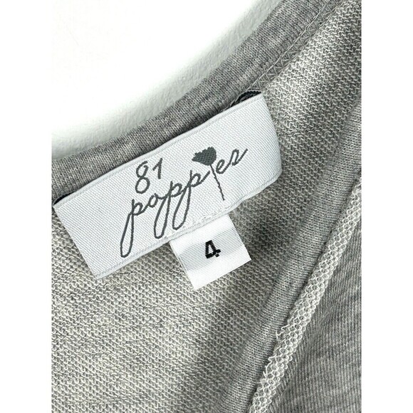 81 POPPIES Womens Gray Size 4 Drape Pockets Sleeveless Jersey Tank Dress H1 - Picture 12 of 12